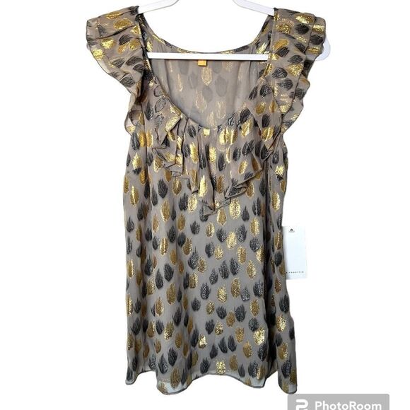 LEIFSDOTTIR Black Comb Sleeveless Top Size 10 - Picture 1 of 10